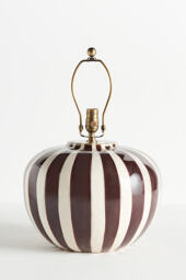 Lys Striped Ceramic Table Lamp Base - thumbnail 2