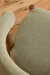 Elsa Chenille Weave-Upholstered Beech Wood Dining Chair - thumbnail 3