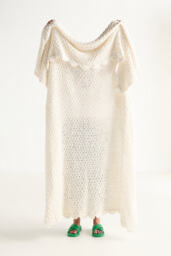 Zora Cotton Scallop Edge Knit Throw Blanket - thumbnail 1
