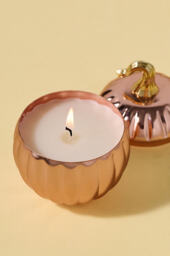 Amber Pumpkin & Spice Copper Pumpkin Candle - thumbnail 2