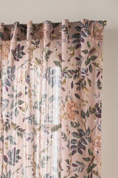 Seren Cotton Sheer Painterly Floral Curtain - thumbnail 2
