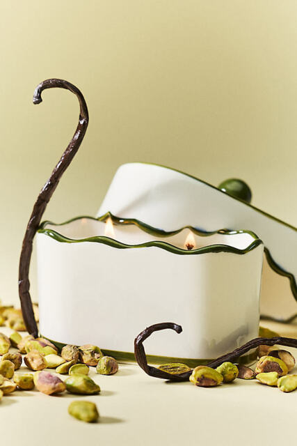 Paddywax Cherie Smoked Pistachio Ceramic Candle with Lid - image 1