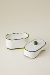 Paddywax Cherie Smoked Pistachio Ceramic Candle with Lid - thumbnail 4