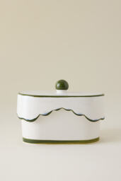 Paddywax Cherie Smoked Pistachio Ceramic Candle with Lid - thumbnail 6