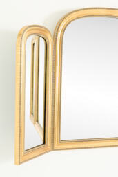 Louie Beaded Triptych Tabletop Vanity Mirror - thumbnail 2