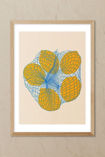 East End Prints Five Lemons In a Net Bag Wall Art Print - image 1