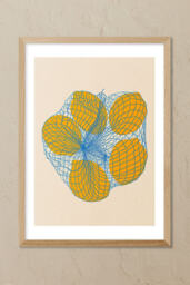 East End Prints Five Lemons In a Net Bag Wall Art Print - thumbnail 1