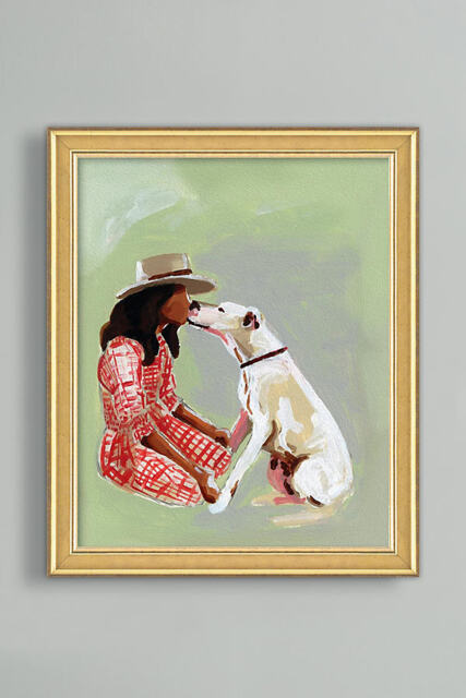 Puppy Dog Kisses Framed Wall Art - image 1
