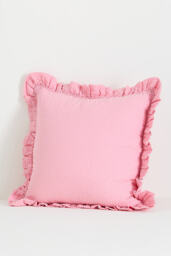 Bridget Cotton Yarn-Dyed Seersucker Ruffle Cushion - thumbnail 1