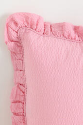 Bridget Cotton Yarn-Dyed Seersucker Ruffle Cushion - thumbnail 2