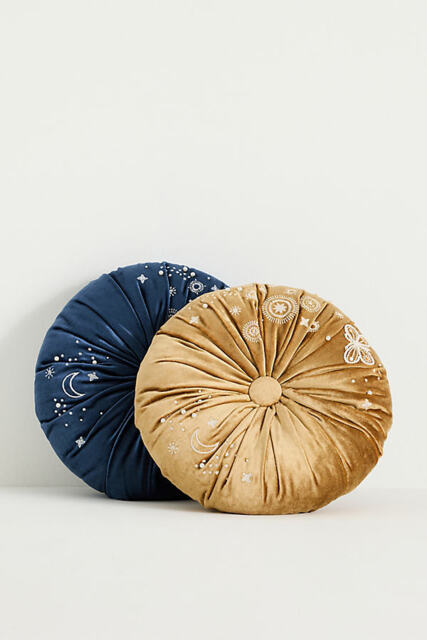 Clara Embroidered Velvet Cushion - image 1