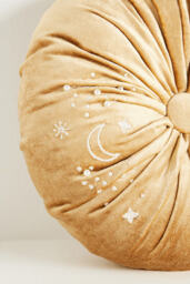 Clara Embroidered Velvet Cushion - thumbnail 4