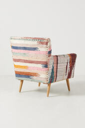 Marija Woven Rag Rug Accent Chair - thumbnail 5