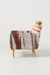 Marija Woven Rag Rug Accent Chair - thumbnail 4