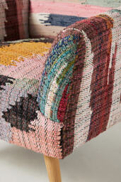 Marija Woven Rag Rug Accent Chair - thumbnail 6