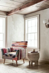 Marija Woven Rag Rug Accent Chair - thumbnail 2