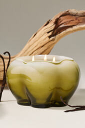 Posie Woody Sandalwood Vanilla Glass Candle - thumbnail 1
