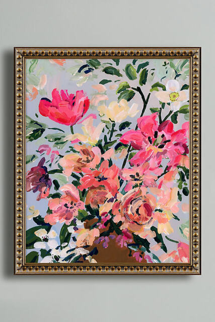 Pink Flowers In Terracotta Vase by KT Smail Wall Art - image 1