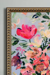 Pink Flowers In Terracotta Vase by KT Smail Wall Art - thumbnail 2