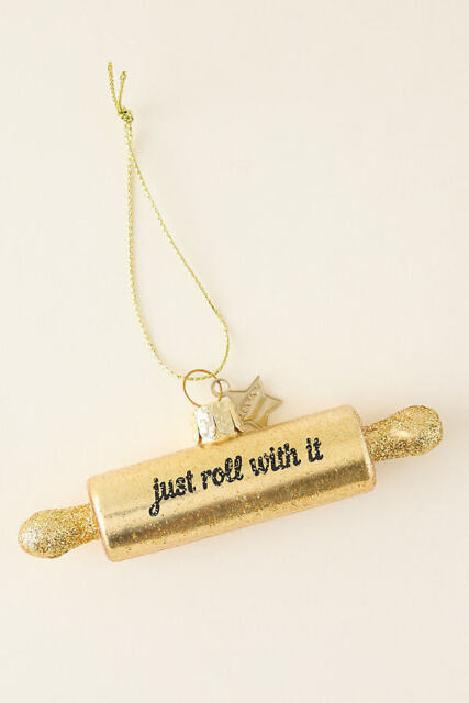 Rolling Pin Glass Ornament