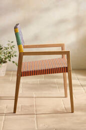 Terrain Havana Wicker & Teak Dining Chair, Global - thumbnail 4