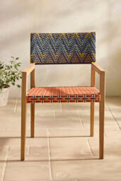 Terrain Havana Wicker & Teak Dining Chair, Global - thumbnail 2