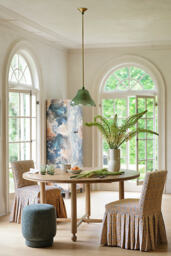 "Roma Round 60"" Oak Wood Dining Table" - thumbnail 3