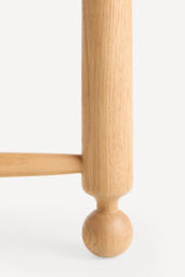 "Roma Round 60"" Oak Wood Dining Table" - thumbnail 8