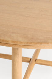 "Roma Round 60"" Oak Wood Dining Table" - thumbnail 4