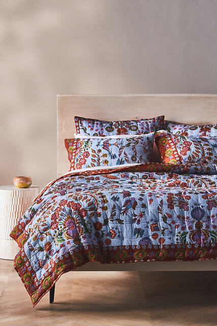 Kelcey Hibiscus Organic Cotton Quiltu200bed Bedspread - image 1
