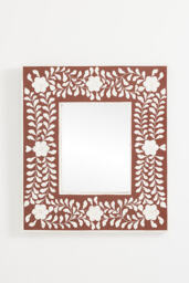 By Anthropologie Phoebe Bone Inlay Floral Wall Mirror - thumbnail 2