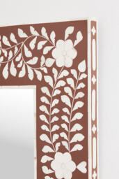 By Anthropologie Phoebe Bone Inlay Floral Wall Mirror - thumbnail 3
