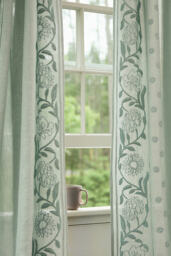 Embroidered Manette Floral Curtain