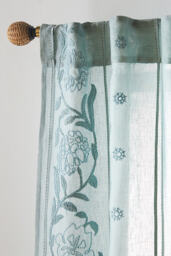 Embroidered Manette Floral Curtain - thumbnail 3
