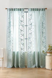 Embroidered Manette Floral Curtain - thumbnail 2