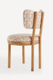 Irie Leora Block-Print Oak Wood Dining Chair - thumbnail 4