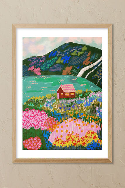 East End Prints House by the Lake Wall Art Print - image 1