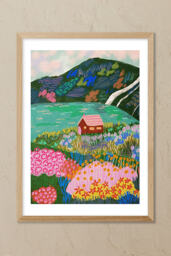 East End Prints House by the Lake Wall Art Print - thumbnail 1