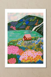 East End Prints House by the Lake Wall Art Print - thumbnail 2