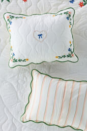 Juni Cotton Embroidered Floral Pillowcases, Set of 2