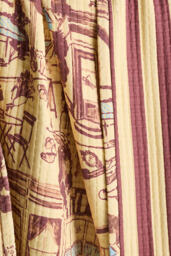 Damson Madder Two-Way Printed Woven Cotton Quilted Throw Blanket - thumbnail 2