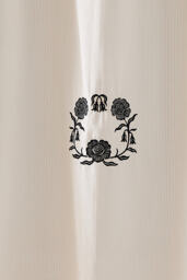 Hotel Reverie Cotton Embroidered Floral Shower Curtain - thumbnail 3