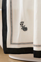 Hotel Reverie Cotton Embroidered Floral Shower Curtain - thumbnail 2