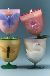 Pauline Floral Clementine & Jasmine Glass Butterfly Candle - thumbnail 2