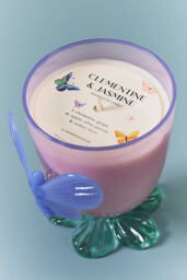 Pauline Floral Clementine & Jasmine Glass Butterfly Candle - thumbnail 3