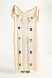 Isabella Cotton Crochet Knit Throw Blanket