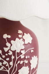 Ember Carved Ceramic Scallop Shade Table Lamp - thumbnail 4