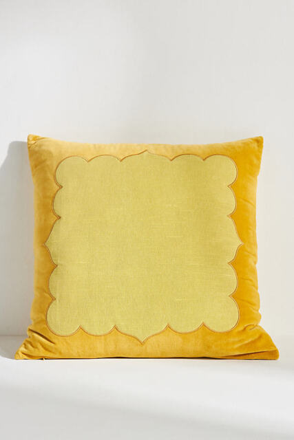 By Anthropologie Vanya Appliqué Square Cushion - image 1