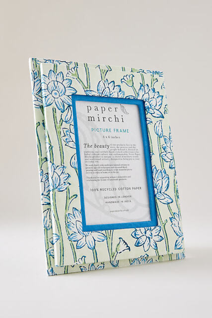 Paper Mirchi Block-Printed Floral Photo Frame - image 1