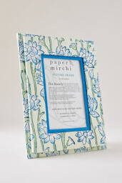 Paper Mirchi Block-Printed Floral Photo Frame - thumbnail 1